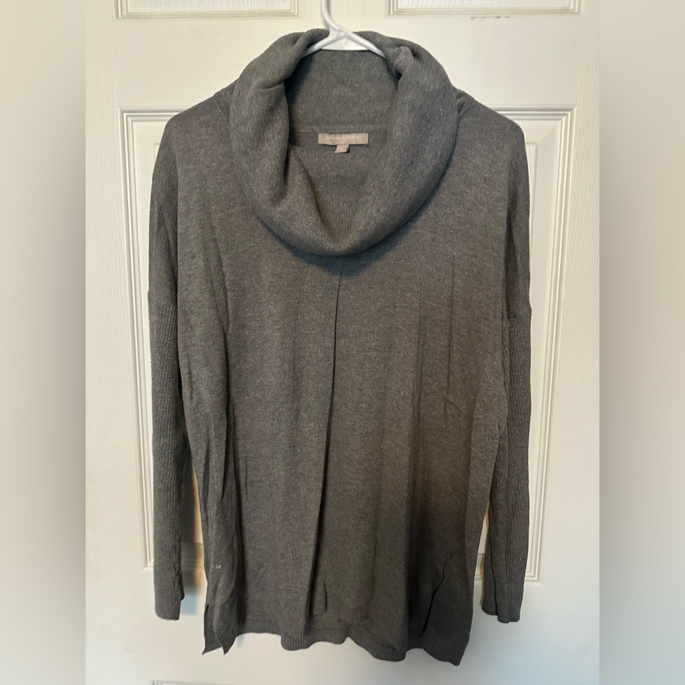 Banana Republic Factory Gray Cowl Neck Sweater